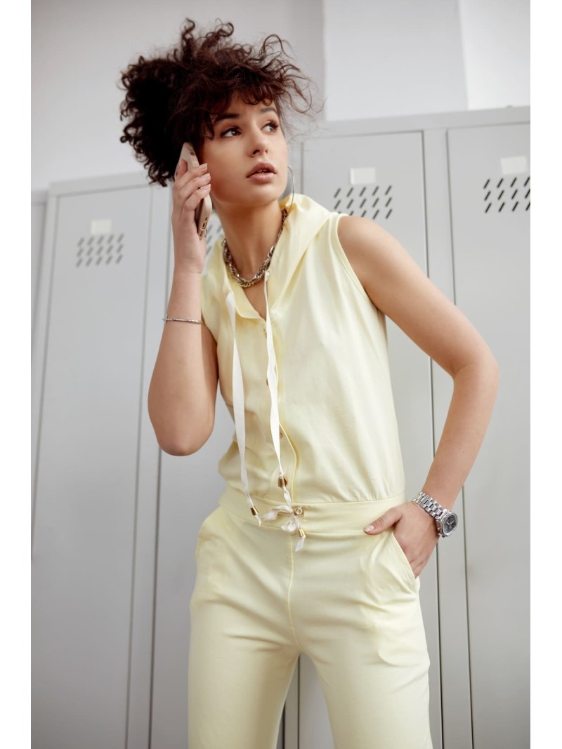 Lemon jumpsuit with hood 2113 - Online store - Boutique