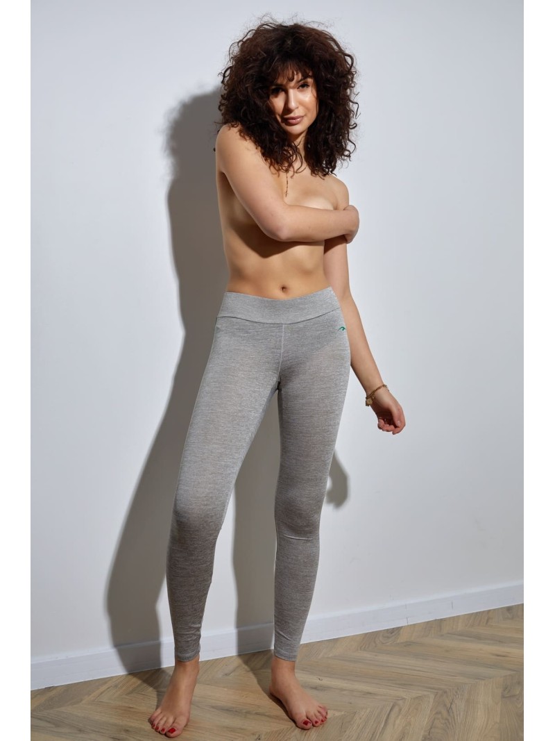 Hellgraue Sportleggings mit Aufdruck MR11145 – Online-Shop – Boutique