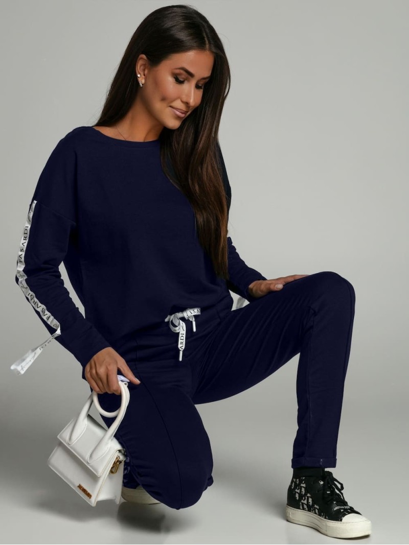 Marineblaues Trainingsanzug-Set für Damen FI534 – Online-Shop – Boutique