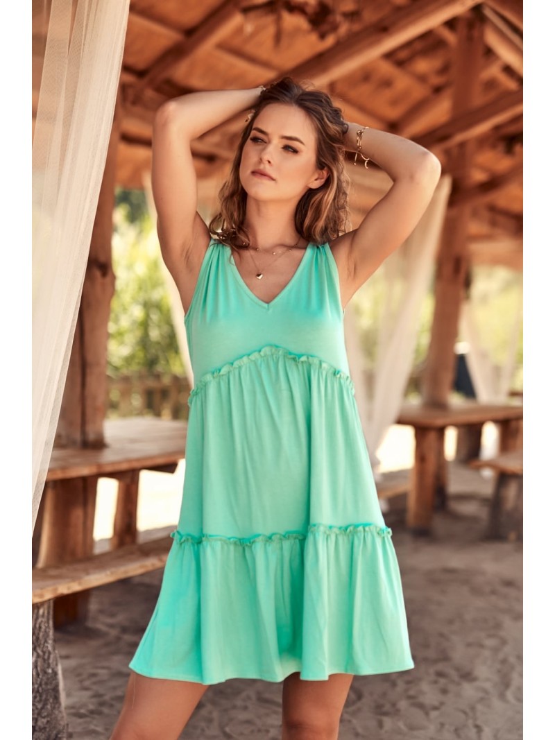 Oversized sleeveless dress, mint FG585 - Online store - Boutique