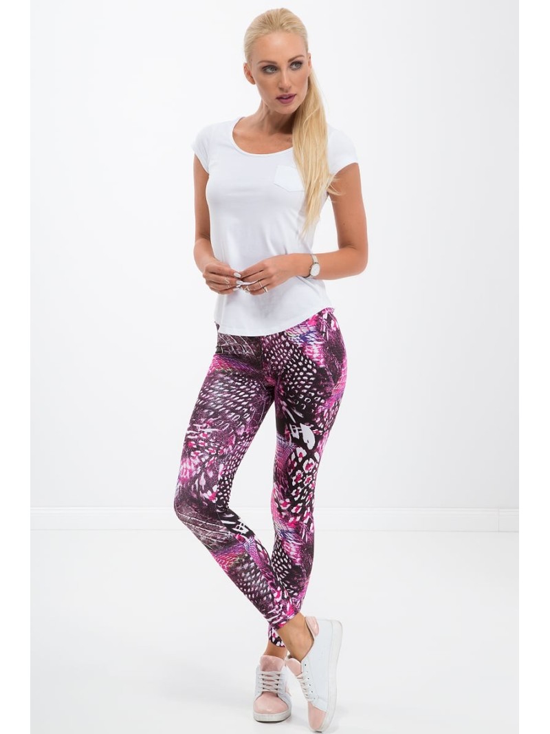 Amaranth-Sportleggings mit Mustern H1001 - Online-Shop - Boutique