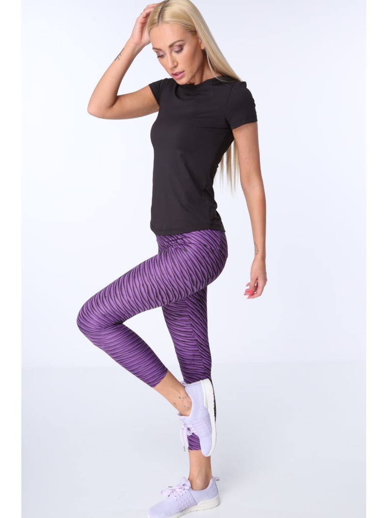 Sportleggings mit lila Mustern MR15285 – Online-Shop – Boutique