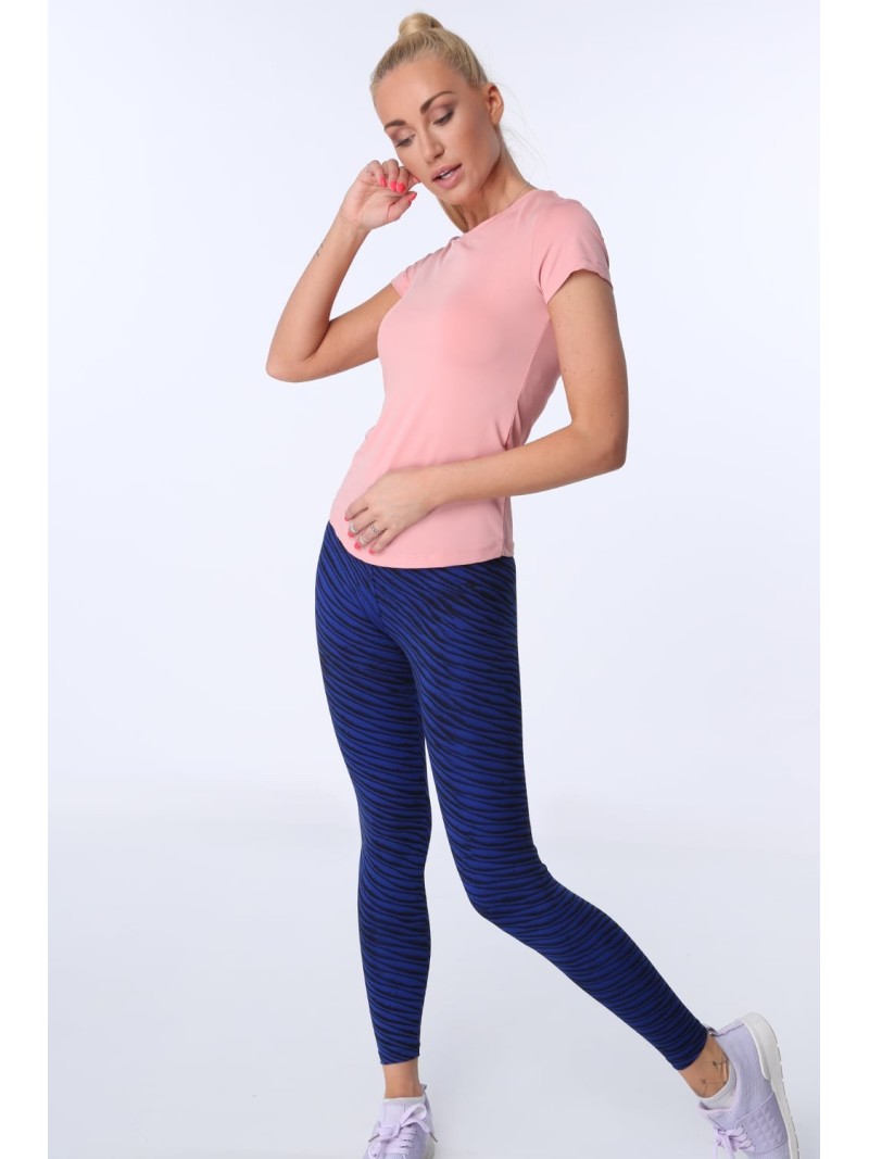 Sportleggings mit kornblumenblauen Mustern MR15285 – Online-Shop – Boutique