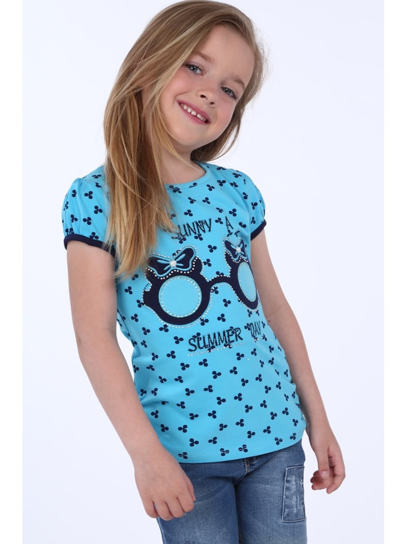 Bluza cu model albastru fete NDZ8197 - Magazin online - Boutique