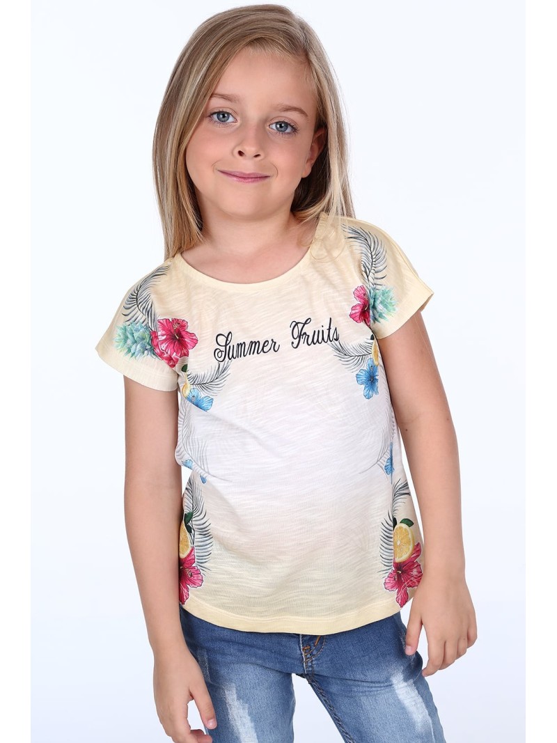 Bluza cu model imprimat, galben NDZ8811 - Magazin online - Boutique