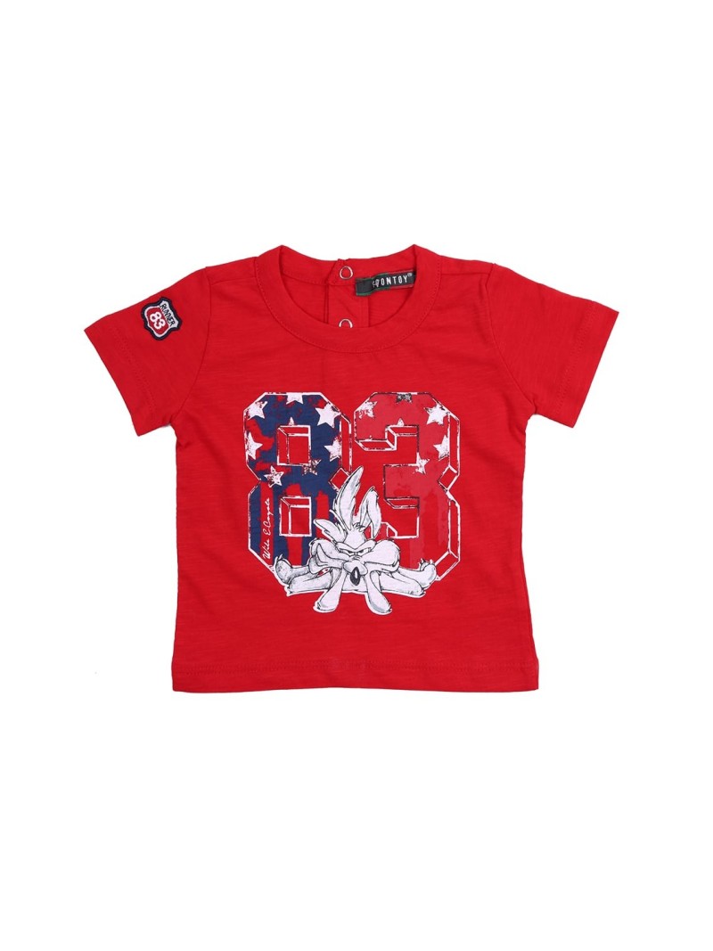 Jungen-T-Shirt mit Applikation, rot NDZ4536 – Online-Shop – Boutique