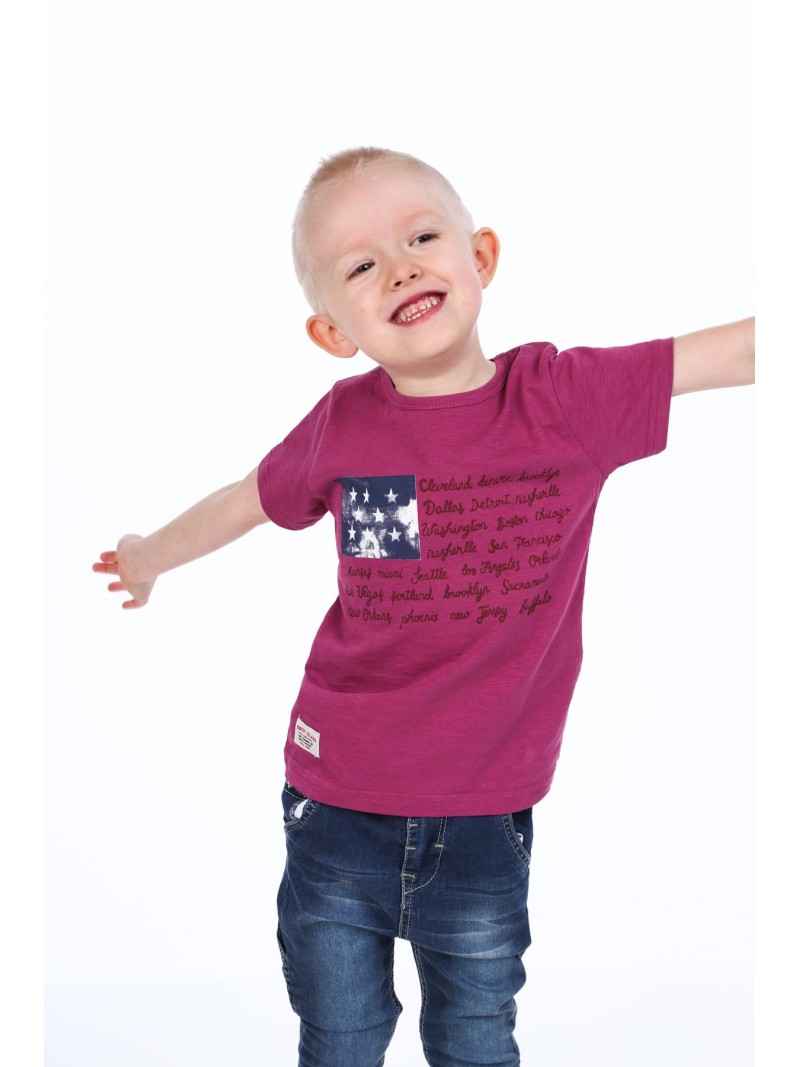 Jungen-T-Shirt mit Aufschrift, lila NDZ4446 – Online-Shop – Boutique