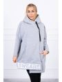 Kesi ciepła bluza oversize z kapturem szara DPKS9305