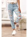 Spodnie jeansowe z dziurami mom fit 5120