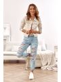 Spodnie jeansowe z dziurami mom fit 5120