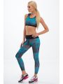 Morskie sportowe legginsy we wzory H0001