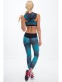 Morskie sportowe legginsy we wzory H0001