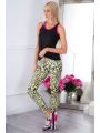 Cytynowe legginsy sportowe w panterkę H006