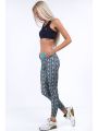 Zielone legginsy sportowe we wzory MR11514