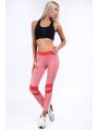 Legginsy sportowe dopasowane w kolorze koralowym MR13015