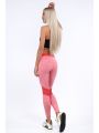 Legginsy sportowe dopasowane w kolorze koralowym MR13015