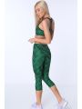 Legginsy sportowe czarno-zielone H006