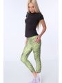 Legginsy sportowe we wzory żółte MR15285