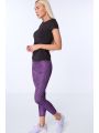 Legginsy sportowe we wzory fioletowe MR15285