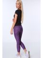 Legginsy sportowe we wzory fioletowe MR15285