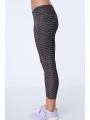 Legginsy sportowe we wzory ciemnoszare MR15285