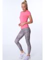 Legginsy sportowe we wzory bladoróżowy MR15285