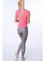 Legginsy sportowe we wzory bladoróżowy MR15285