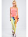 Kolorowe plamiaste legginsy sportowe HT001