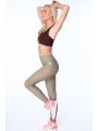 Legginsy z transparentnym lampasem khaki MR13861