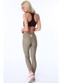 Legginsy z transparentnym lampasem khaki MR13861