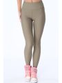 Legginsy z transparentnym lampasem khaki MR13861