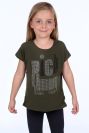 T-shirt z mieniącą aplikacją khaki NDZ8490